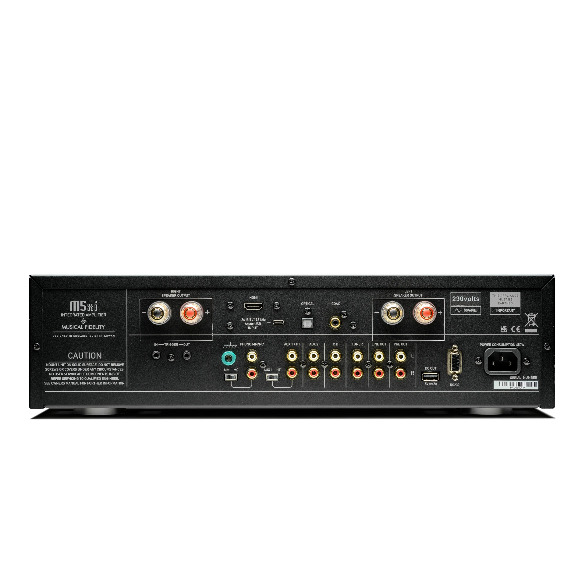 AV-Empfänger, Rückseite, RCA-Anschlüsse, HDMI-Eingang, Stromanschluss