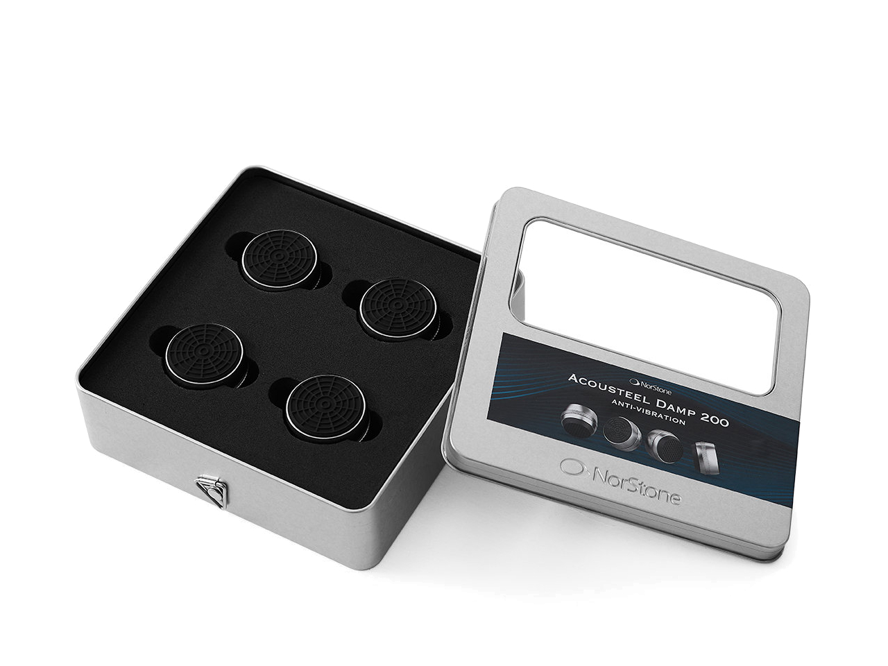 ohrenstöpsel, in-ear, hülle, metallbox, anti-vibration