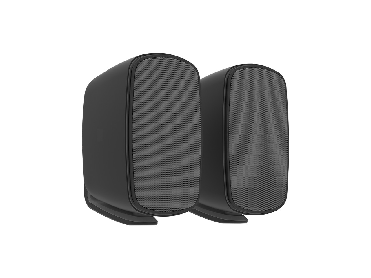 Lautsprecher, Stereo-Lautsprecher, 2er-Set, Schwarz, Gitterfront