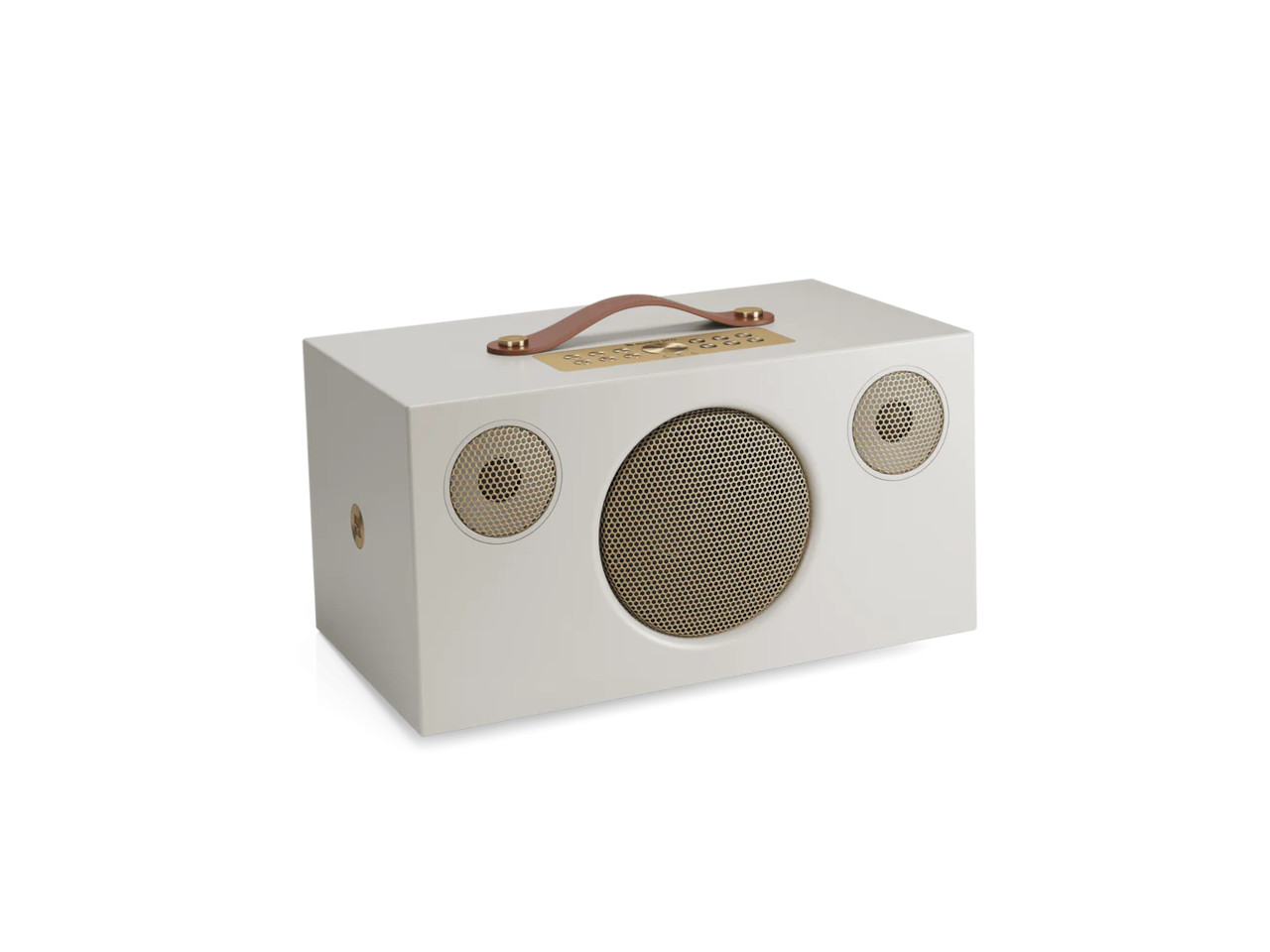 Lautsprecher, Bluetooth-Lautsprecher, tragbar, Beige, Gitterfront