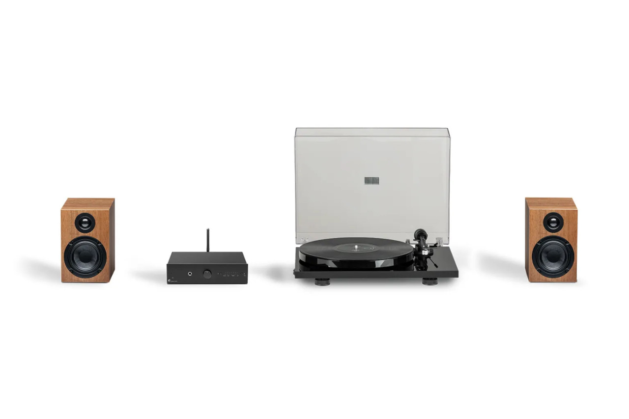 Pro-Ject Stereo Set E Phono Black/Walnut Elektronik, Sprecher