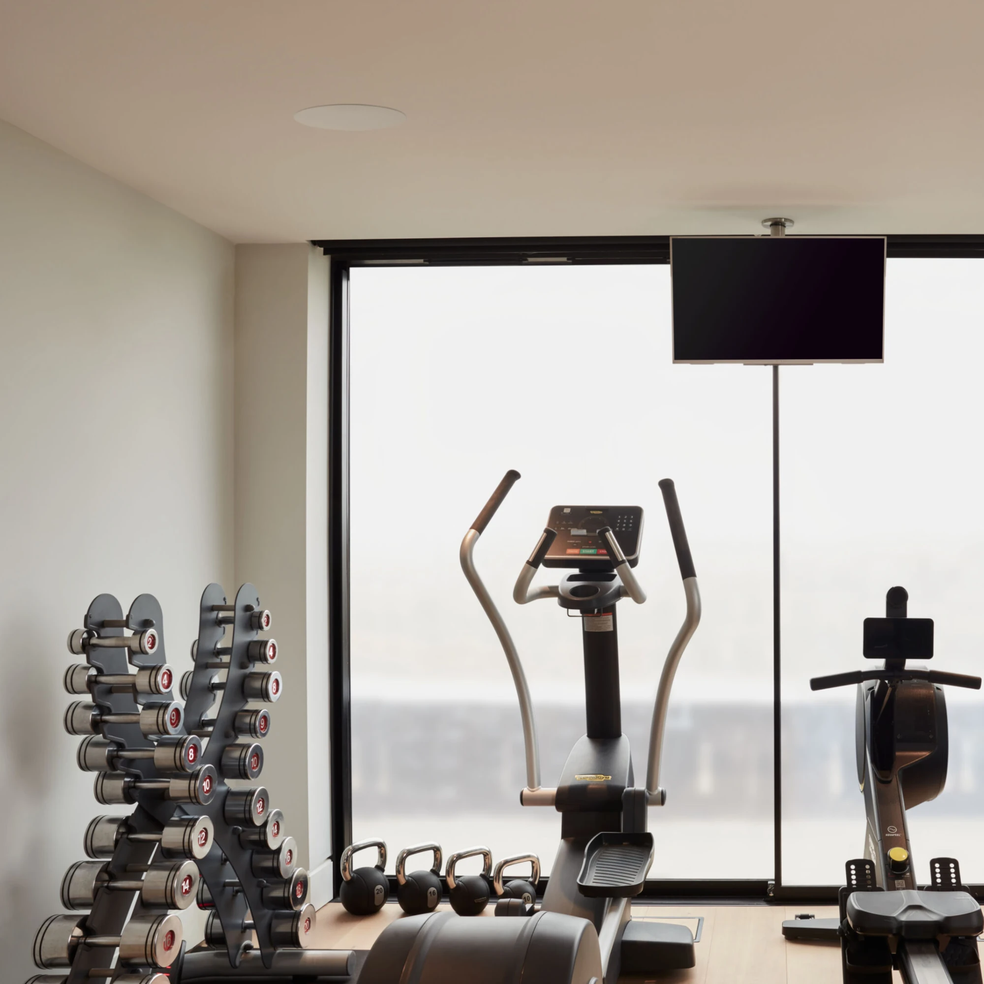 Dumbbellenauswahl, Kurzhanteln, Laufband, Heimtrainer, Kettlebells