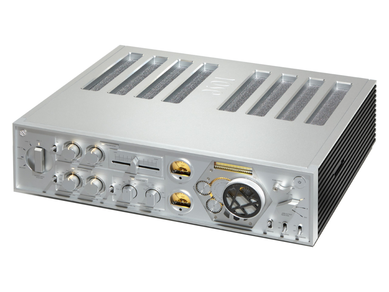Röhrenverstärker, Stereoverstärker, Vintage-Audio, Metallgehäuse, Bedienknöpfe