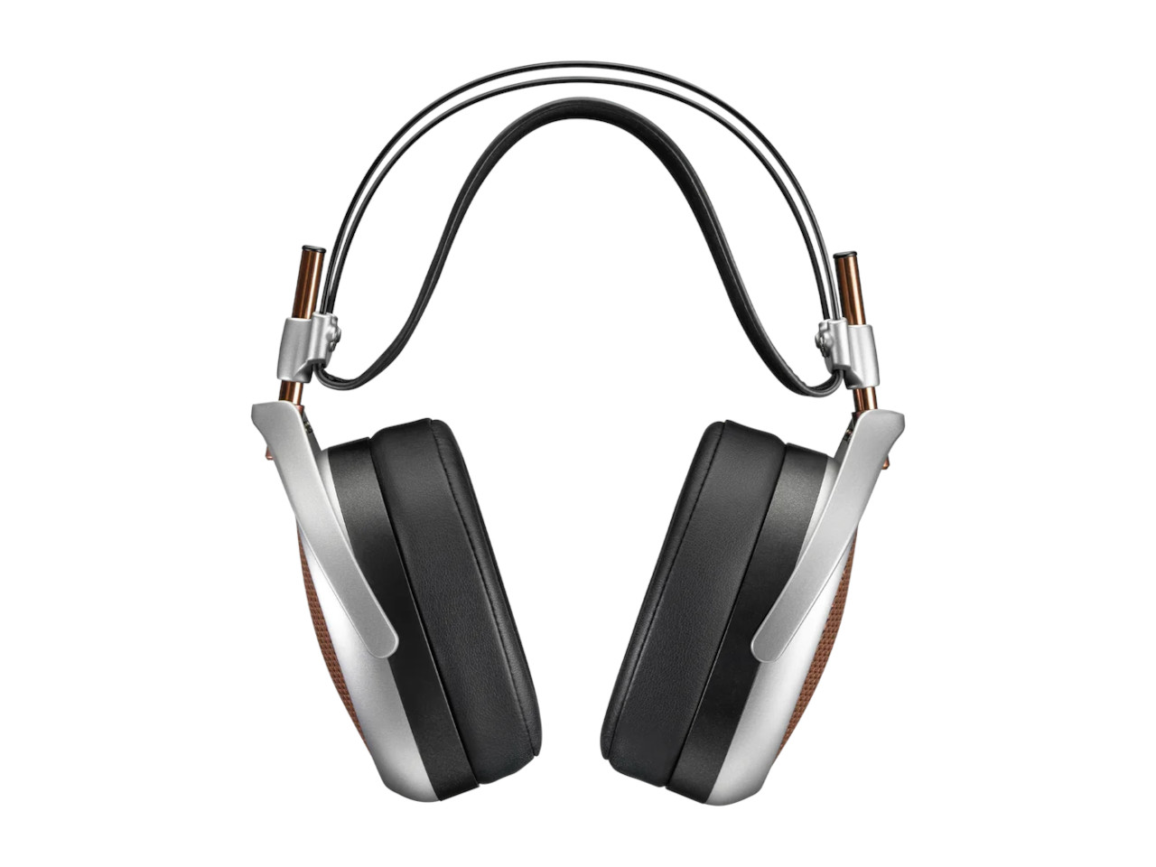 kopfhörer, over-ear, schwarz, silber, leder