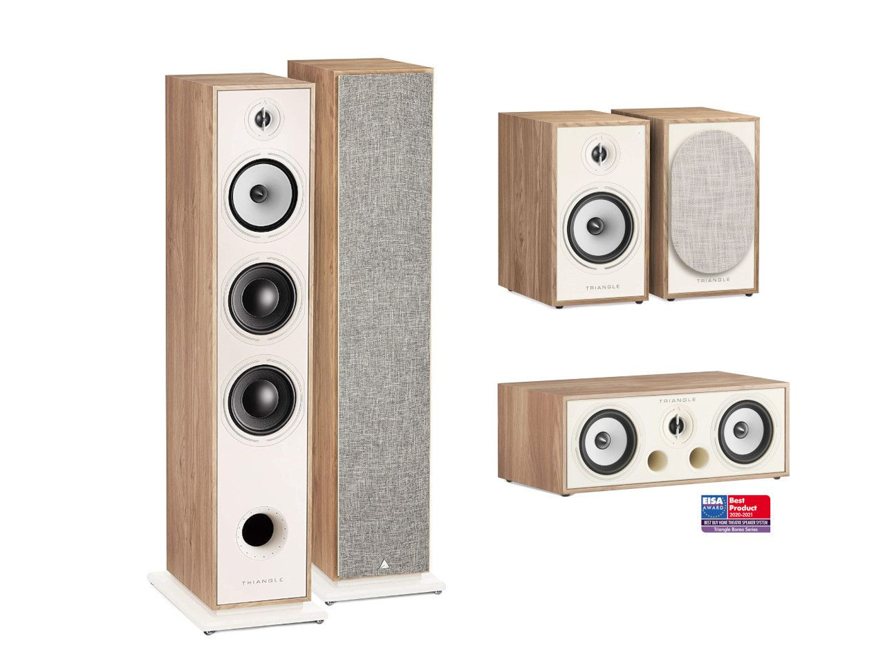 Standlautsprecher, Holzoptik, HiFi-Set, Freistehend, HolzGehäuse