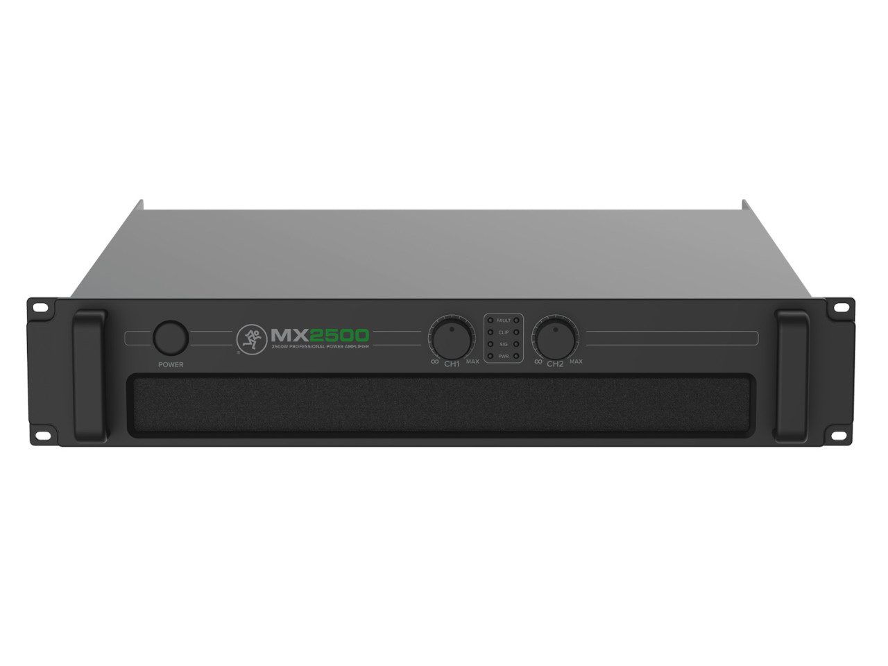 Rack-Mount-Verstärker, 2U-Rack, Leistungsverstärker, Vorderseite, CH1 CH2