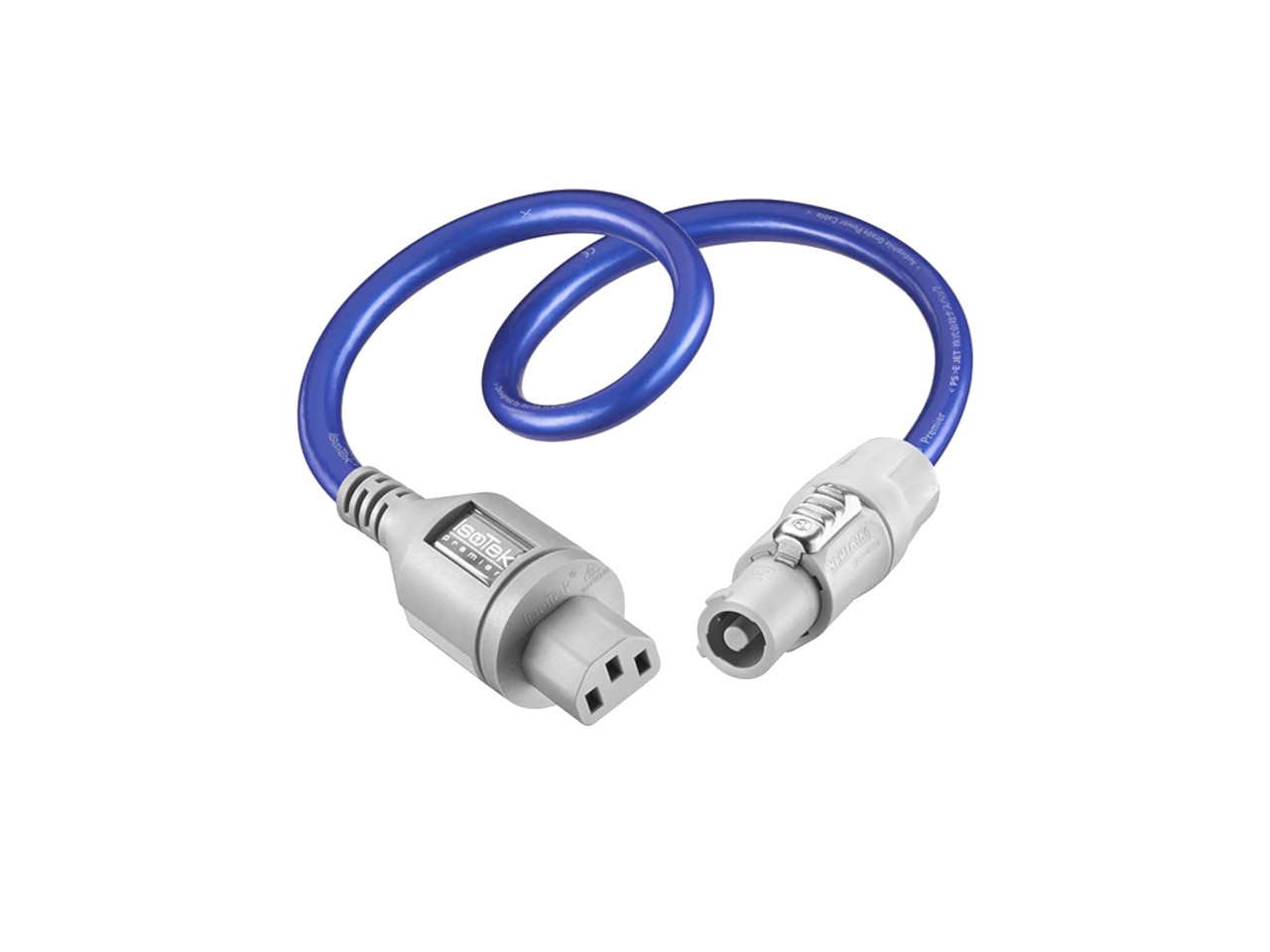Ladegerät-Kabel, Kabelverlängerung, D-Form Stecker, 3-polig, Kabel blau