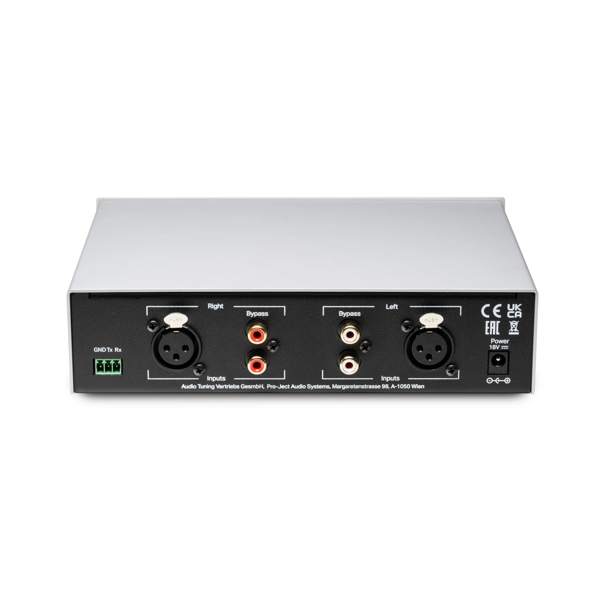 audio interface, XLR inputs, RCA connectors, Durchschleifungsschalter, Rackmontage