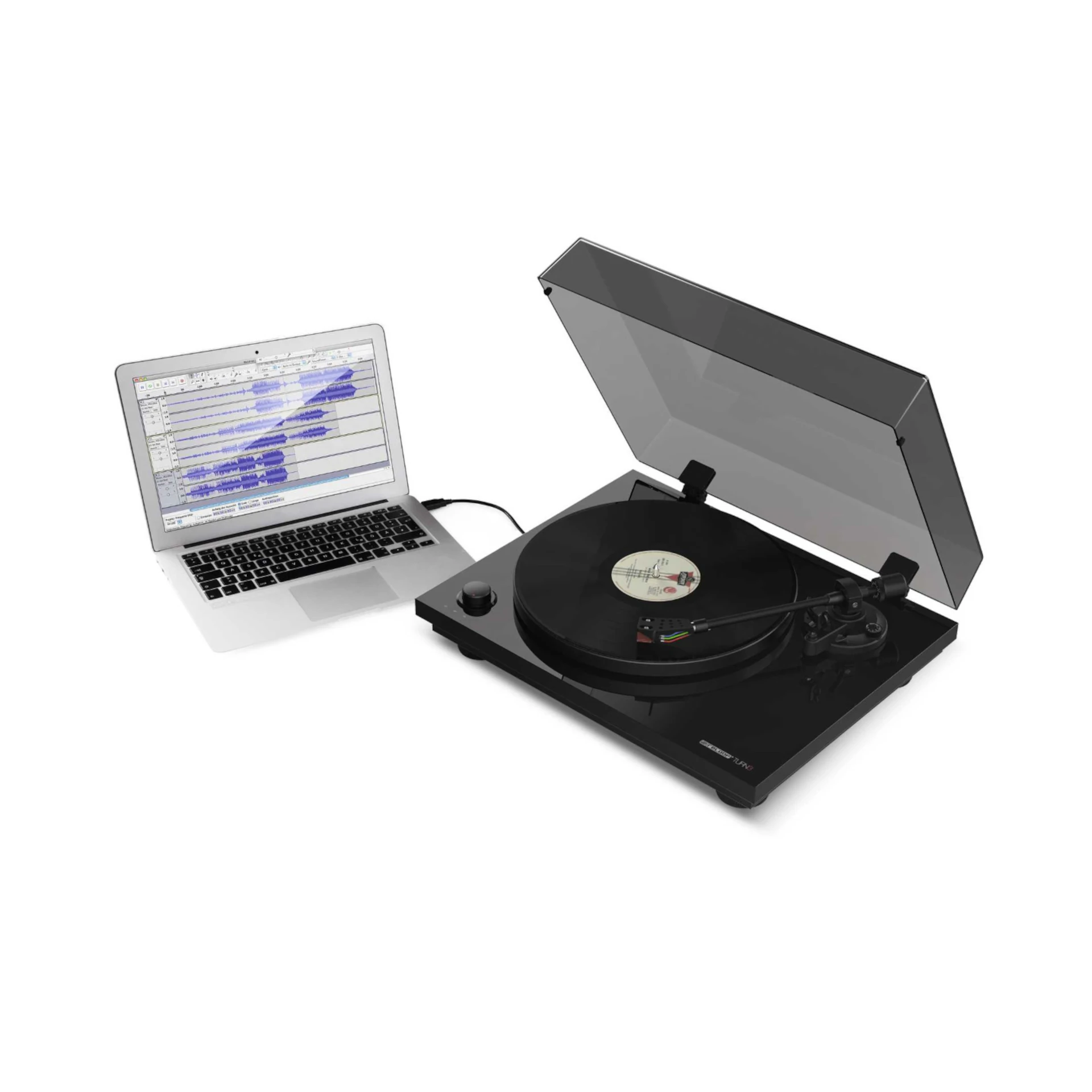 Plattenspieler, Vinyl, Turntable, Laptop, DJ-Equipment
