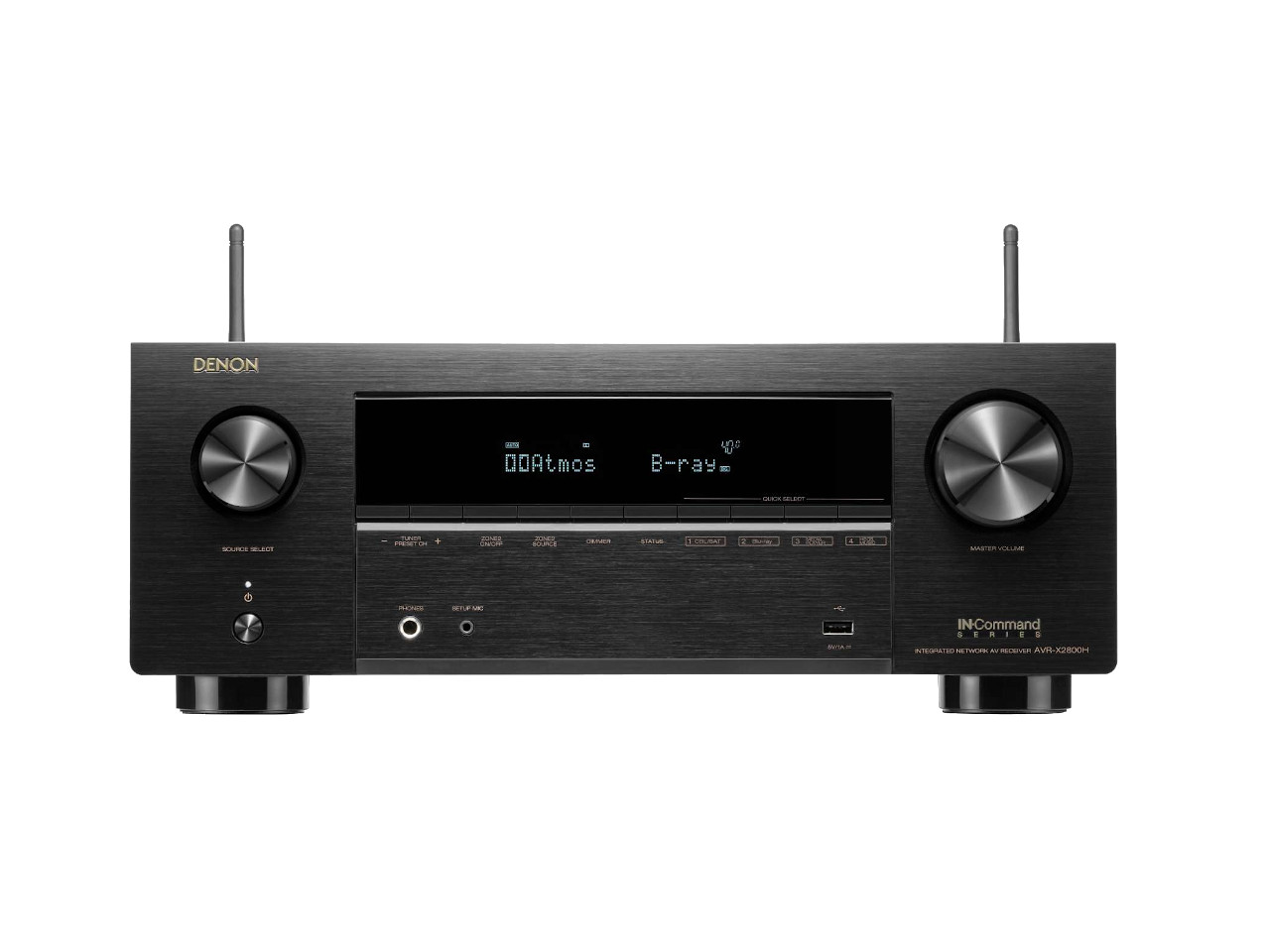 a/v receiver, schwarz, digitalanzeige, stereo, Denon