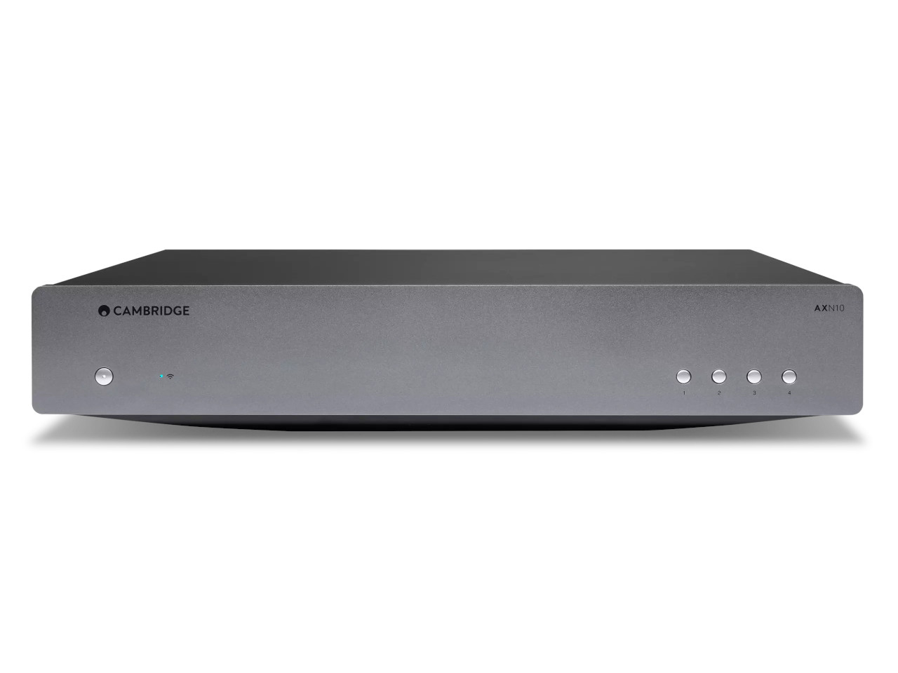 Hifi-Verstärker, Cambridge AXN10, Grau metal, Frontplatte Knöpfe, Netzwerk-LED