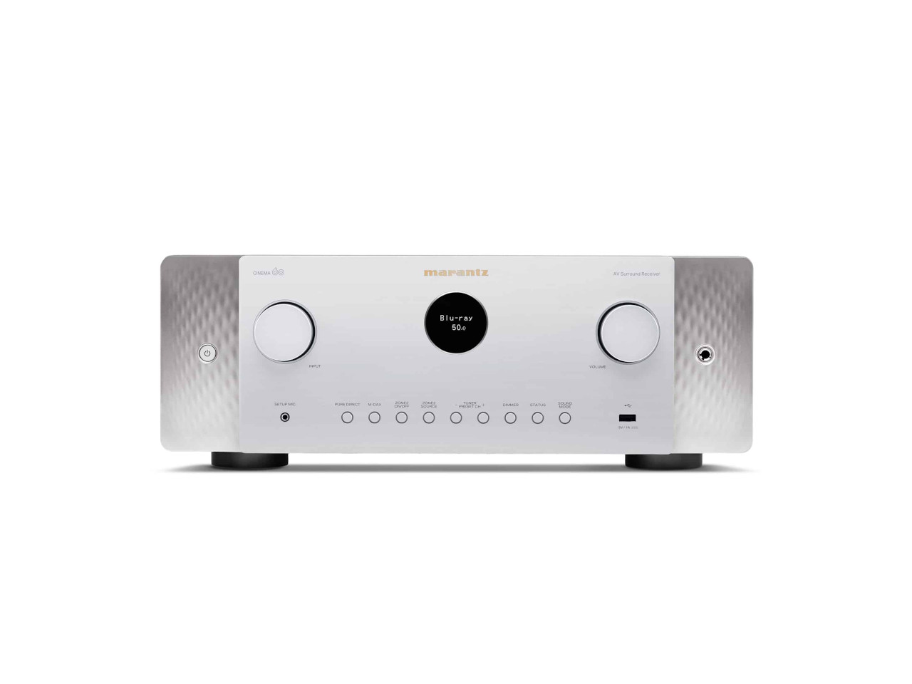 AV-Receiver, Stereo-Receiver, Blu-ray, Silber, Front-Panel