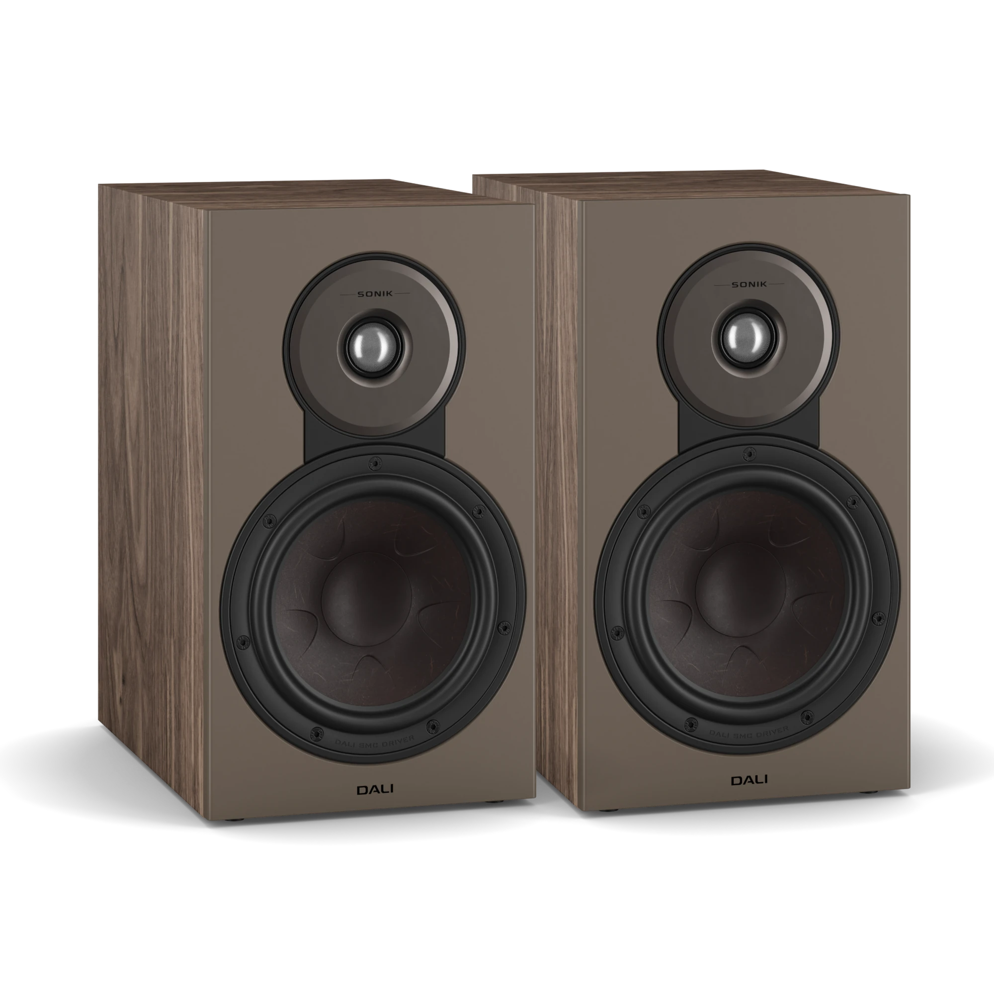 Lautsprecher, Stereo-Lautsprecher, Holzoptik, Braun, 2er-Set