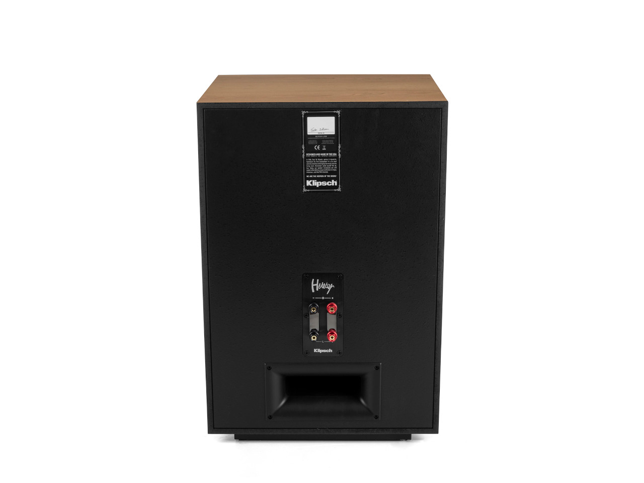 speaker, subwoofer, schwarz, Holzoberfläche, Rückseite Anschlüsse