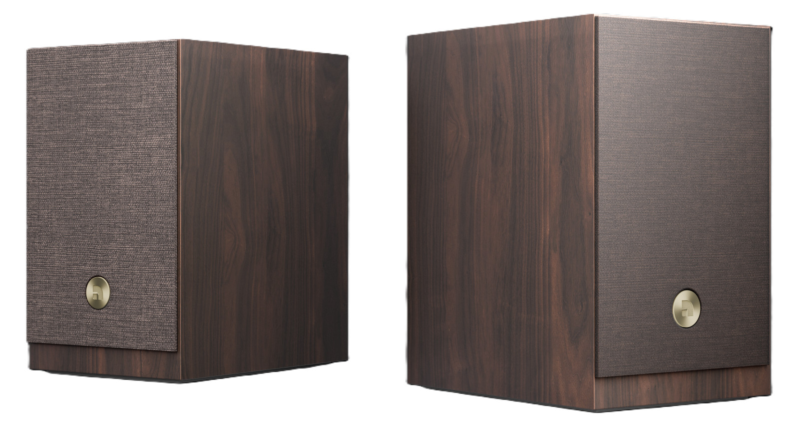 Lautsprecher, Standlautsprecher, Holzoptik, braun, abnehmbare Abdeckung