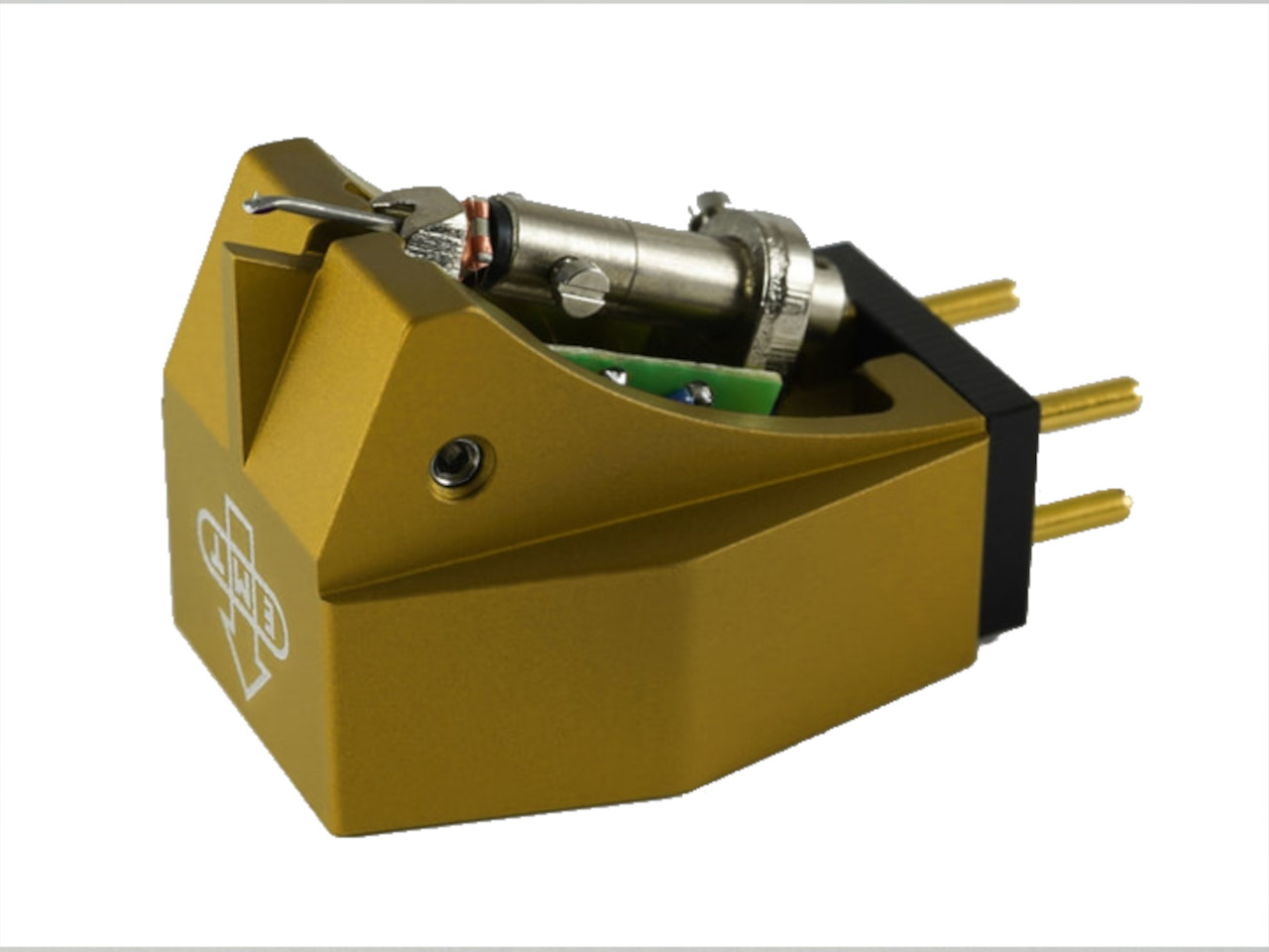 Turntable, Gold housing, Direct drive, Three-pin plug, Shure?