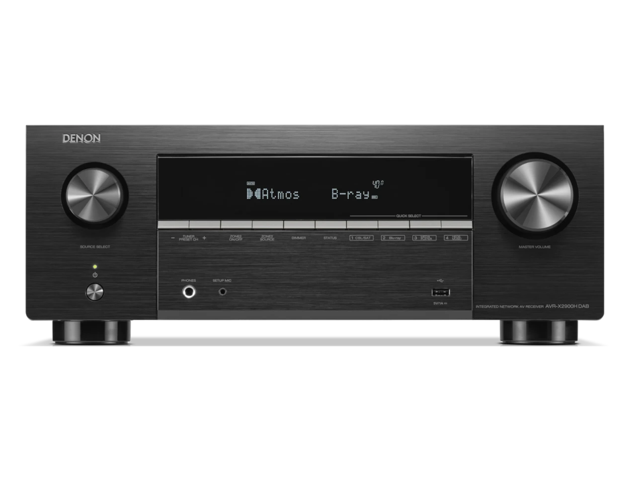 av-empfänger, stereo-verstärker, DAB-Empfänger, Metalloberfläche, Drehknöpfe