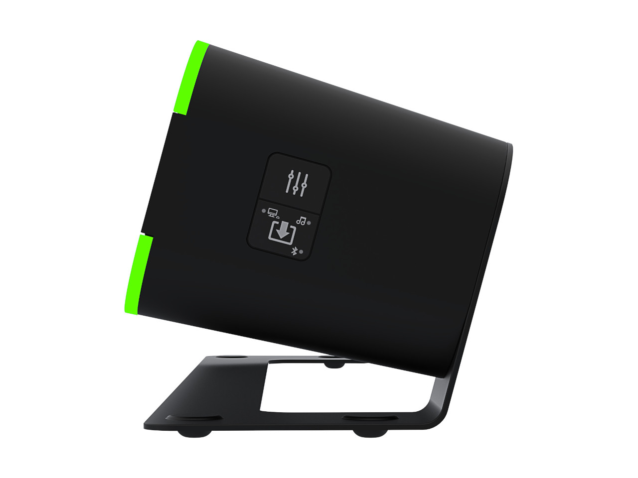 gaming, monitor, stand, schwarz, grün-accent