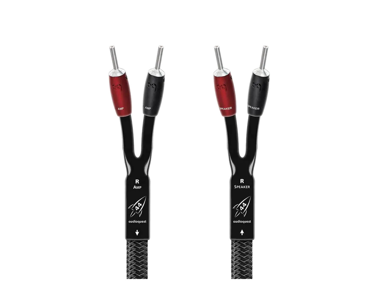 A/V-Kabel, Sprecherkabel, Doppelte Stecker, Rot Schwarz, Audioquest?