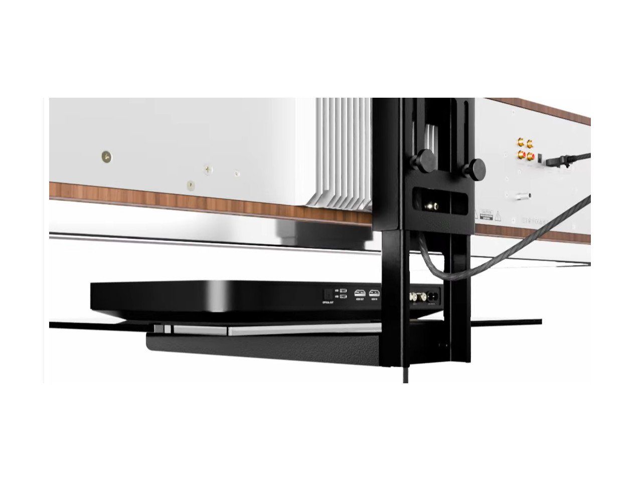 home_theater, av_empfänger, lautsprechersystem, schwarz, holzoptik