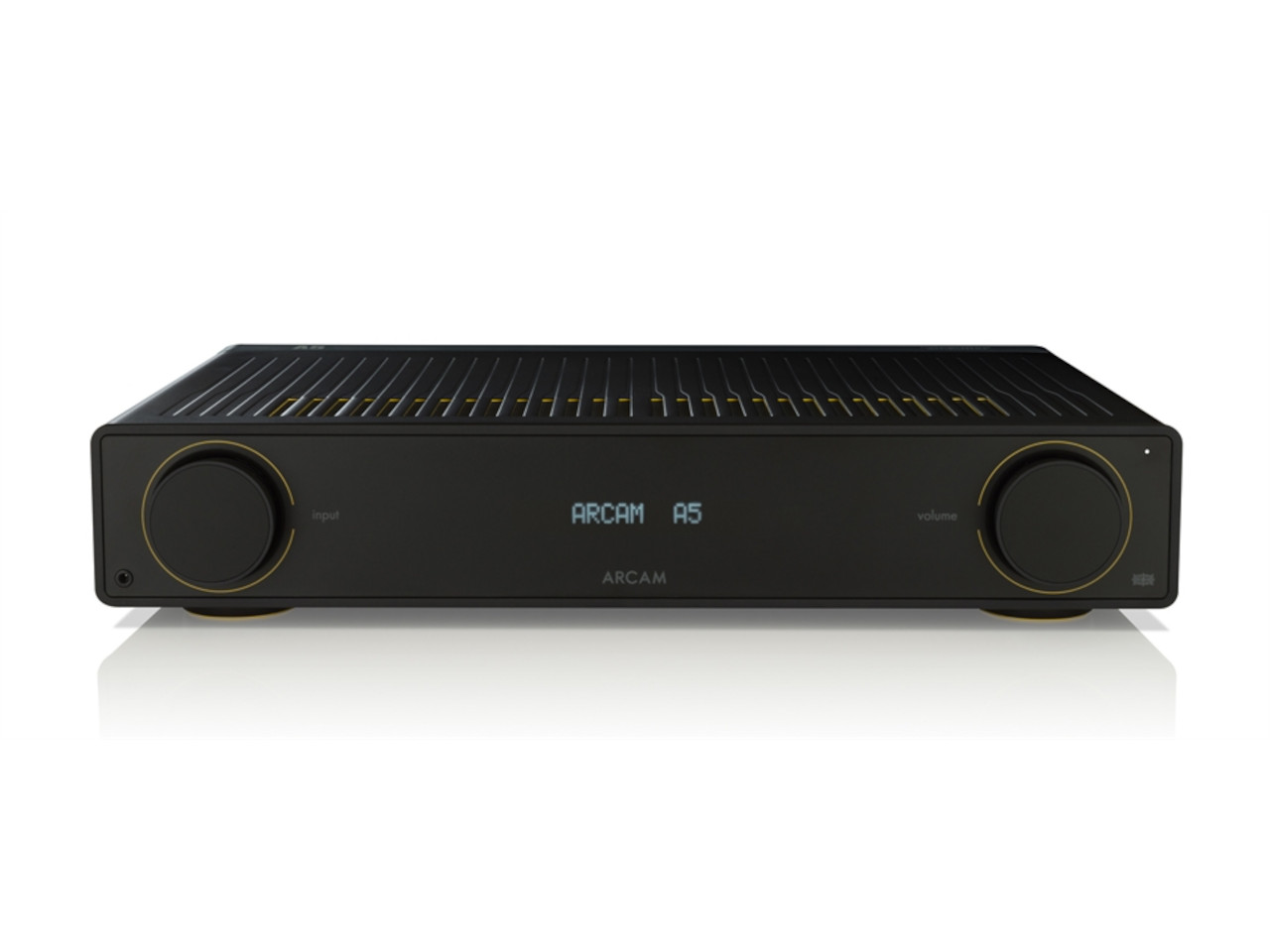 stereo-Verstärker, Audiogerät-Verstärker, schwarz, Metallgehäuse, Goldring