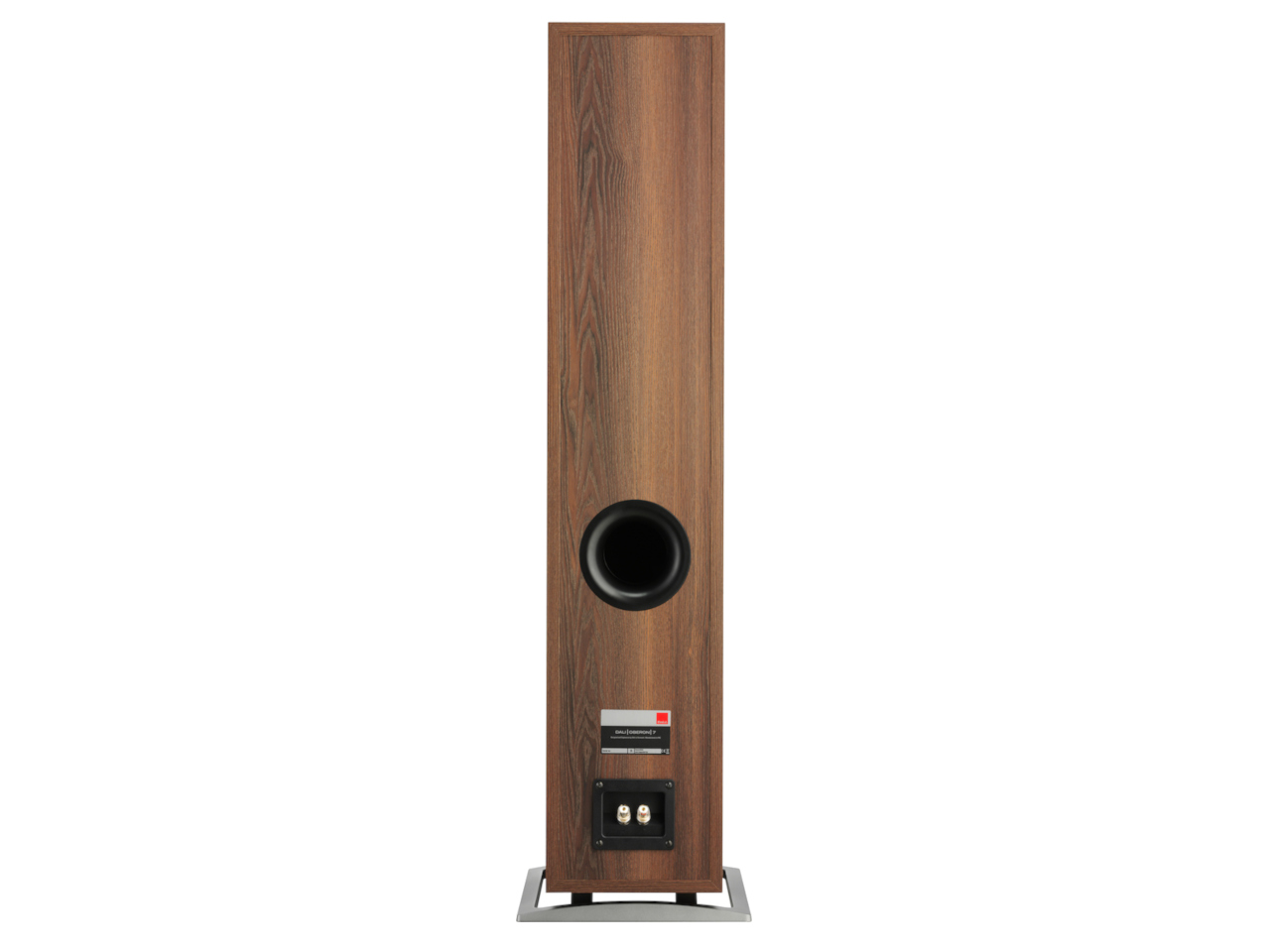 Klavierstereo, Standfuß, Holzfinish, Rückseite, Anschlüsse