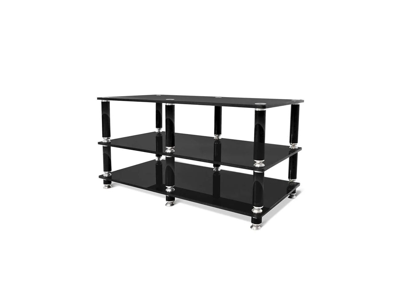 Regal, Glasregal, TV Regal, schwarz, mehrstufiges Regal