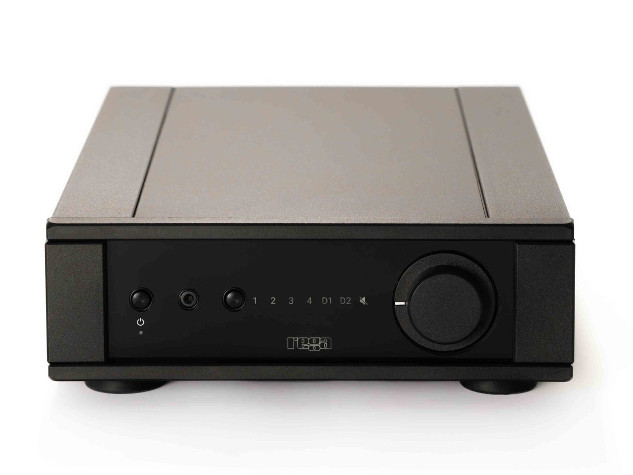 Verstärker, HiFi, Solid-State, Schwarz, Knopfregler