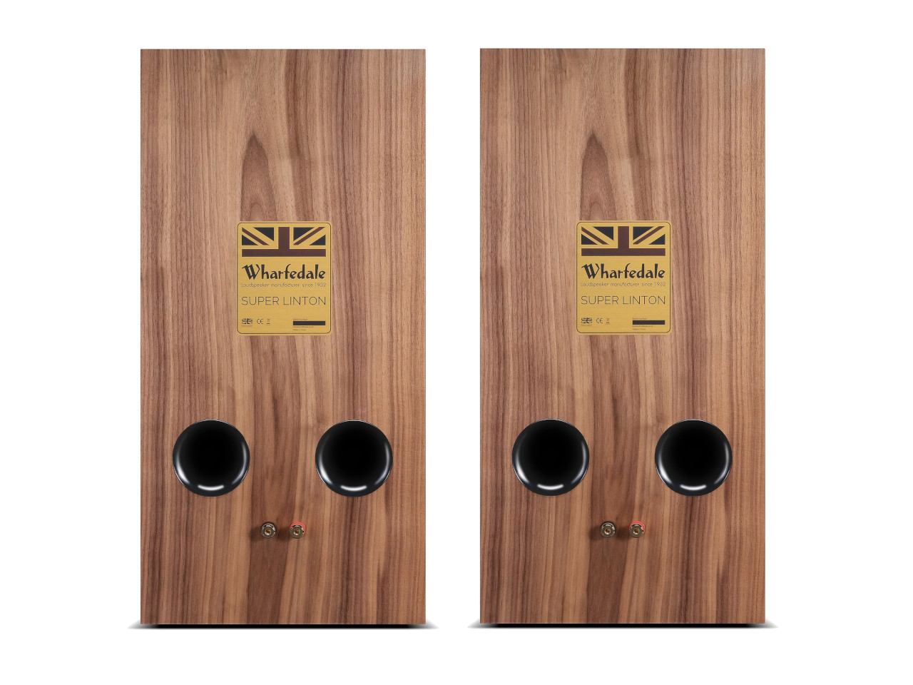 wooden speaker, stereo speaker, dual unit, black drivers, gold label