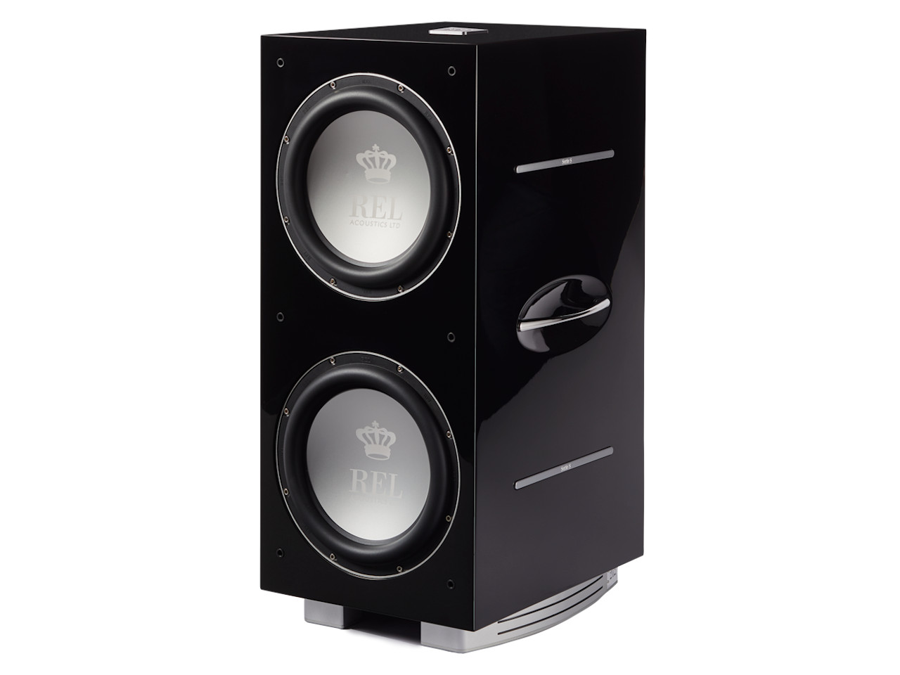 Subwoofer, Hi-Fi-Lautsprecher, Schwarzer Kasten, Doppel-Woofer, Glatte Oberfläche
