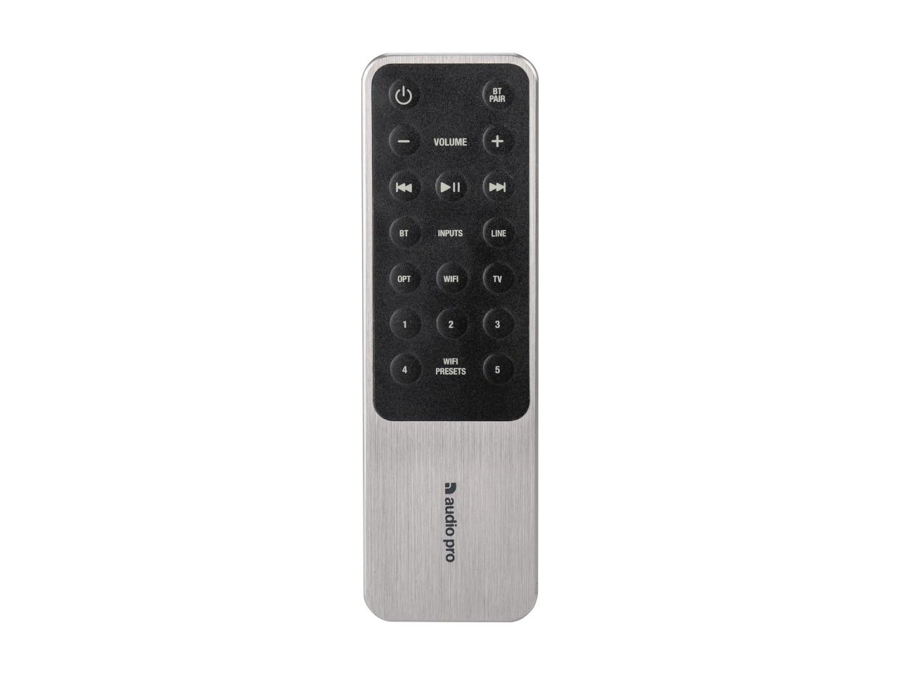 Fernbedienung, IR-Fernbedienung, Bluetooth, Systemsteuerung, Aluminium