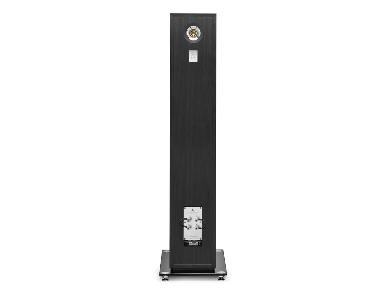 sprecher, turm, schwarz holz, passiver lautsprecher, anschlussklemmen