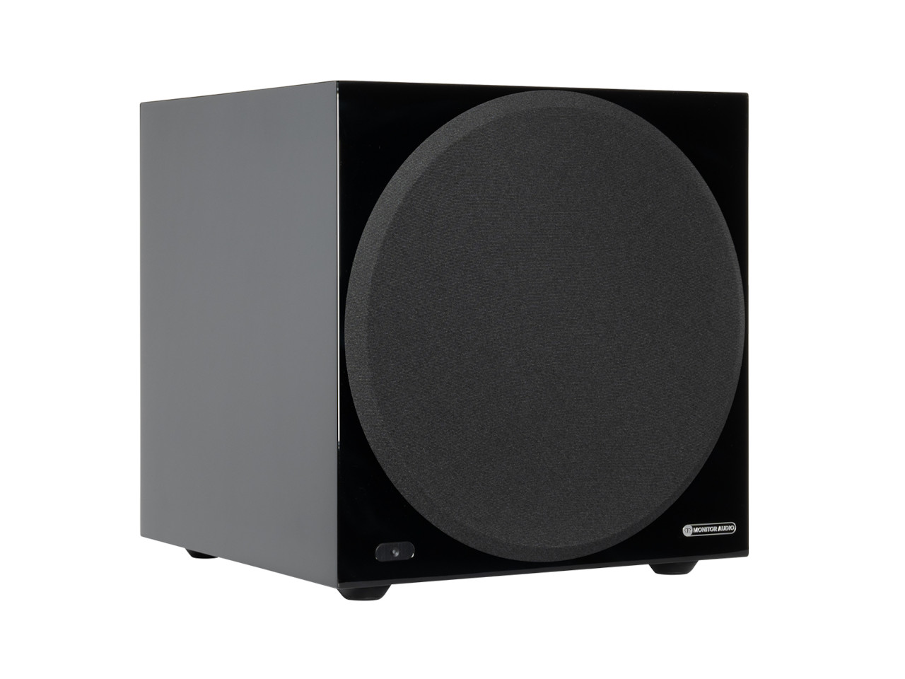 subwoofer, lautsprecher, schwarz, gehäuse, runder-grill