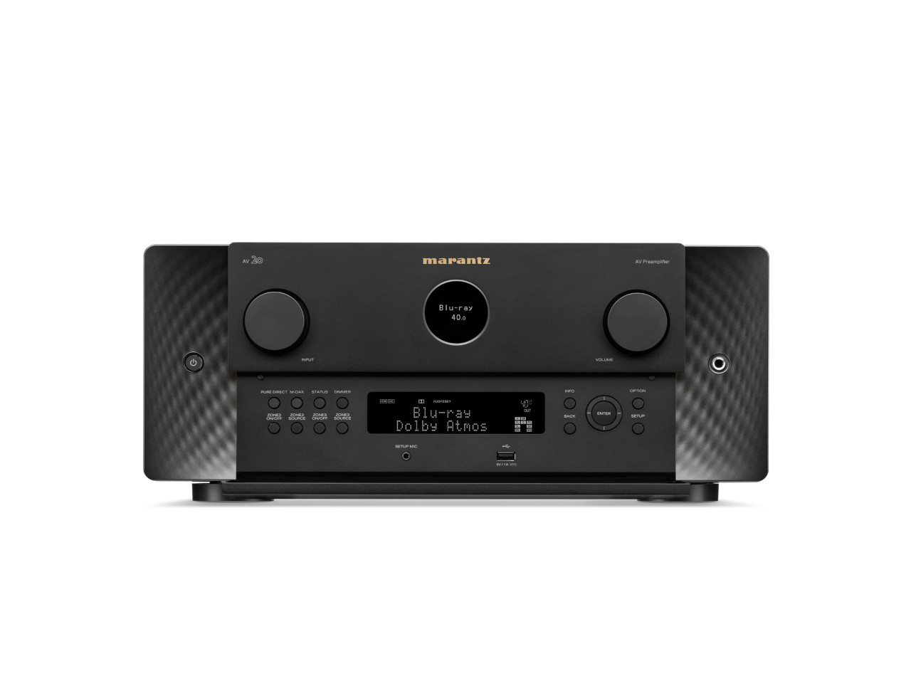 AV-Empfänger, Dolby Atmos, Blu-ray 3D, Schwarz, Frontplatte