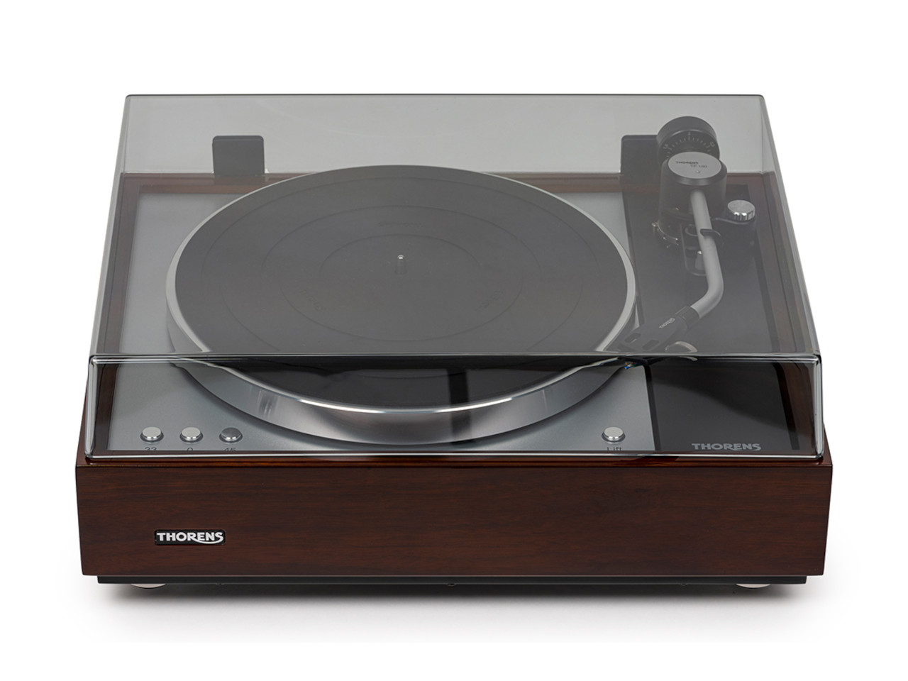 Plattenspieler, Turntable, Holzoptik, Transparentes Gehäuse, Tonarm