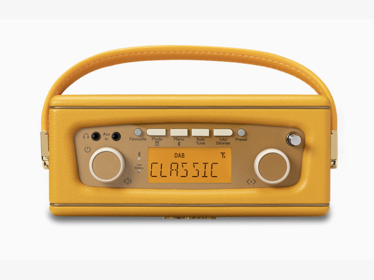 radio, portables, gelb, Bildschirm, Bedienelemente