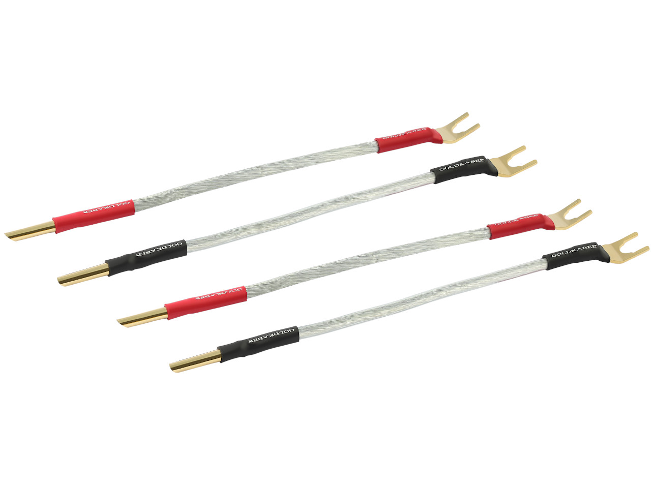 Goldkabel Silver-Flex 400 Transparent Bi-Wire Brücken-Set (Kabelschuh/Hohlbanana) Draht