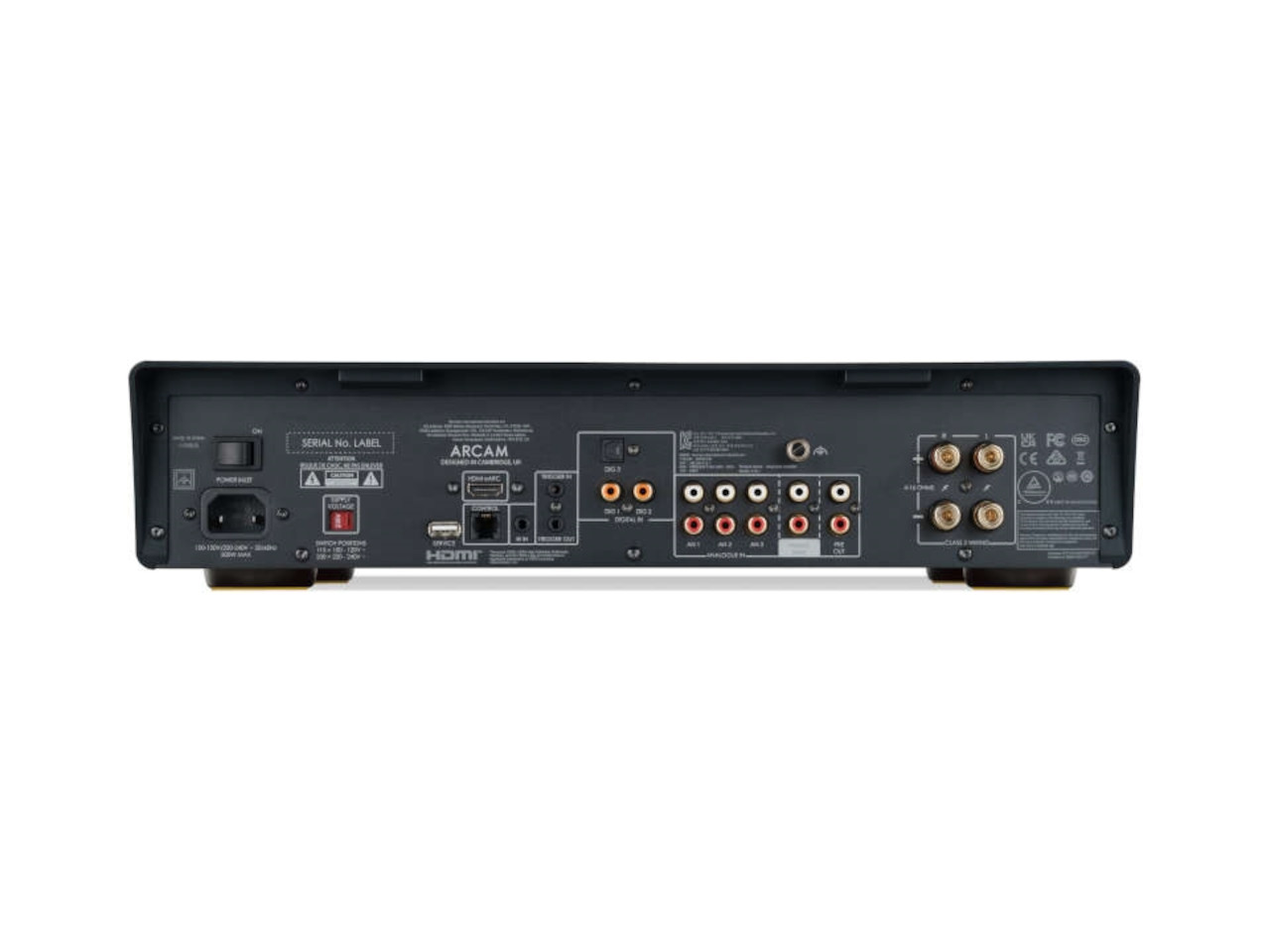 AV-Empfänger, HDMI, RCA-Anschlüsse, Mehrkanal, Rückseite