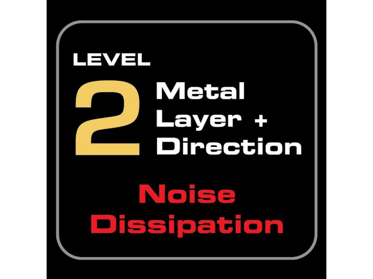 level 2, metal, layer, direction, noise dissipation