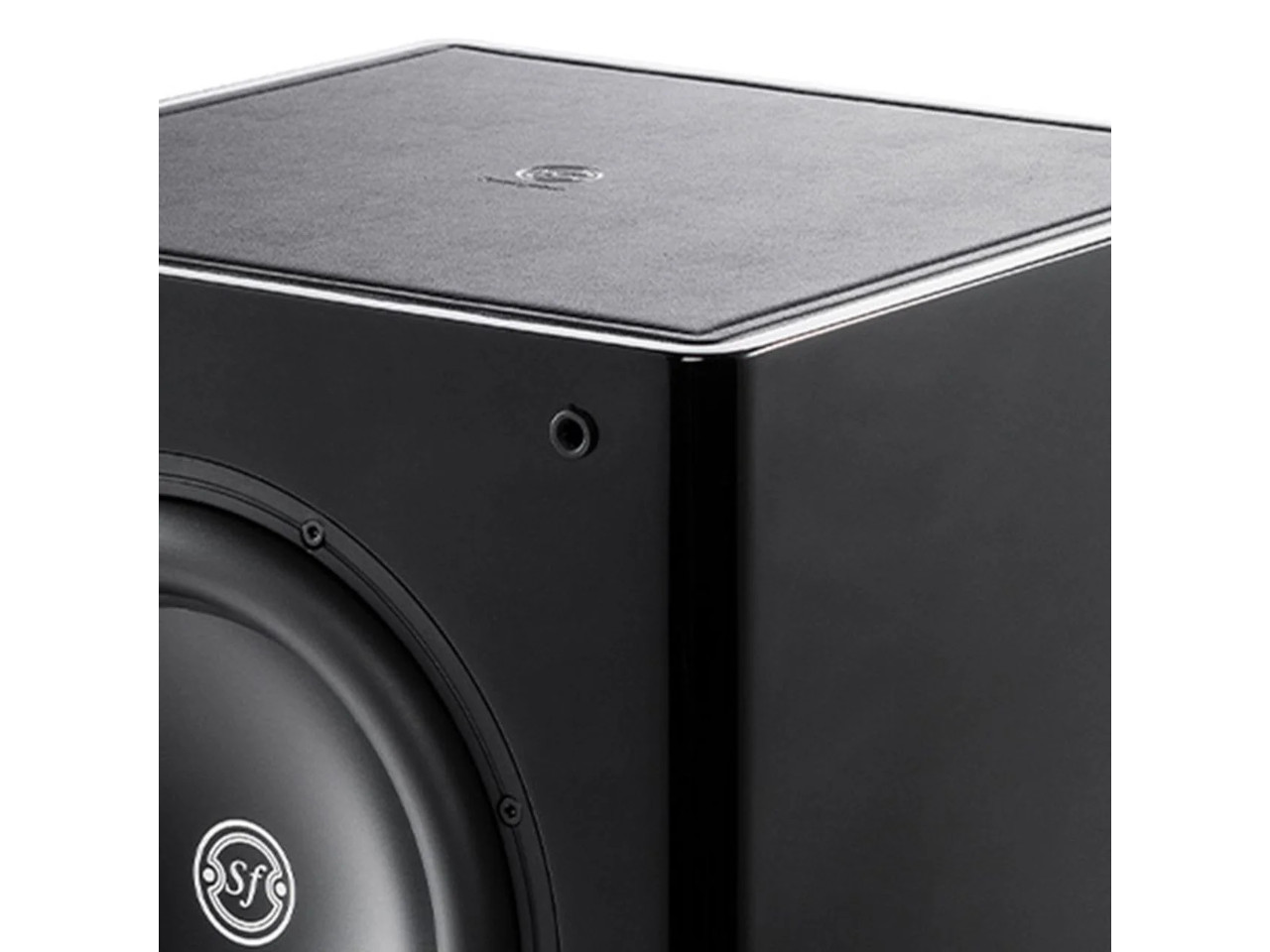 subwoofer, Lautsprecher, schwarz, schwarz, abgerundete_kante