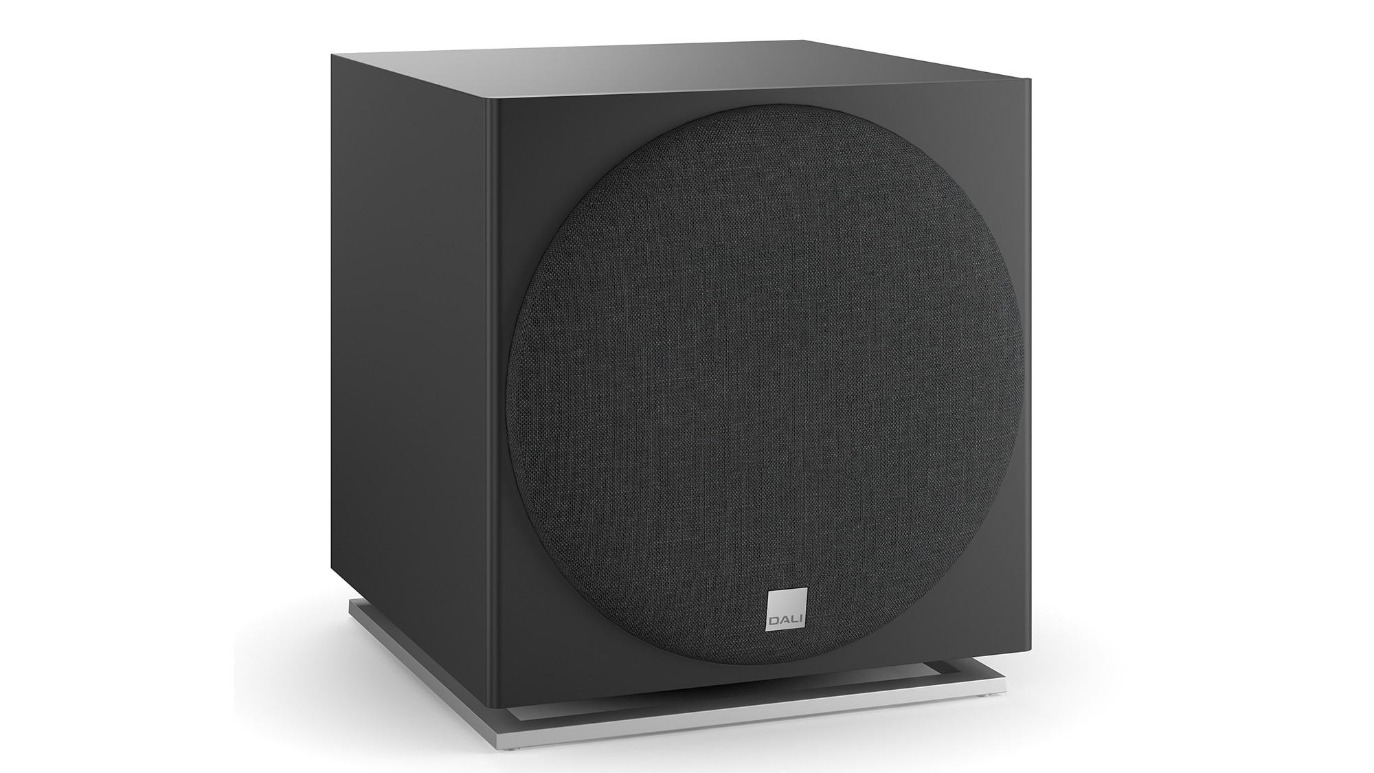 Unterwoofer, Schwarz, Gewebegitter, quaderförmiger Korpus, DALI Marke