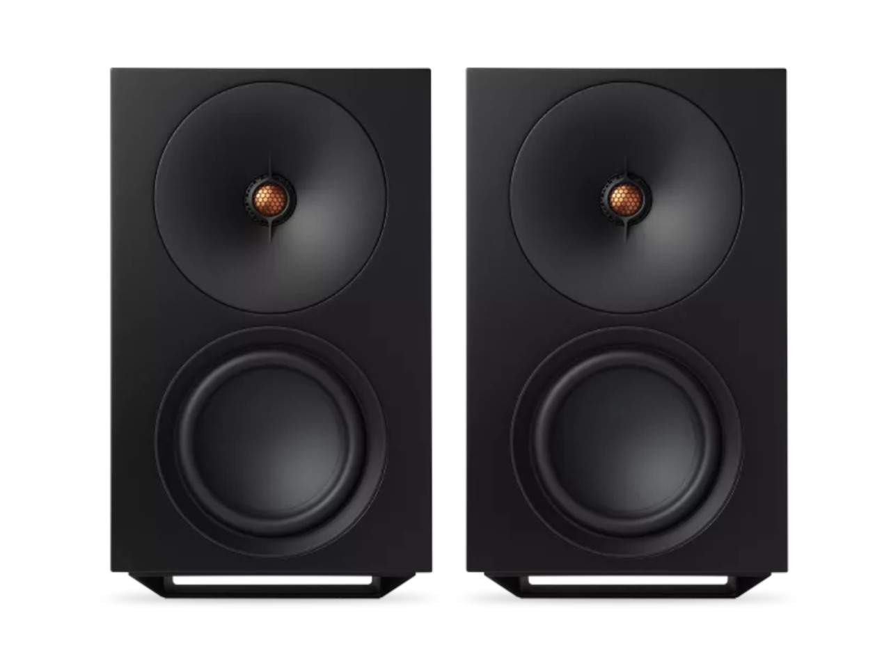 2x Lautsprecher, Satellitenlautsprecher, Schwarz, Kegelform?, Gehäuse aus Kunststoff
