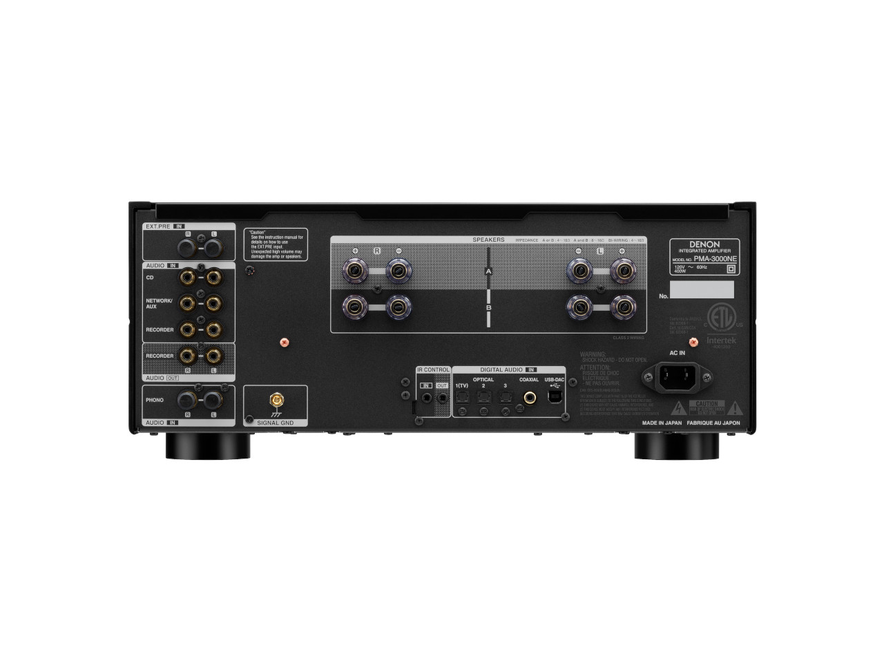AV-Empfänger, Rückseite, Anschlüsse, Denon, Stereo-Verstärker
