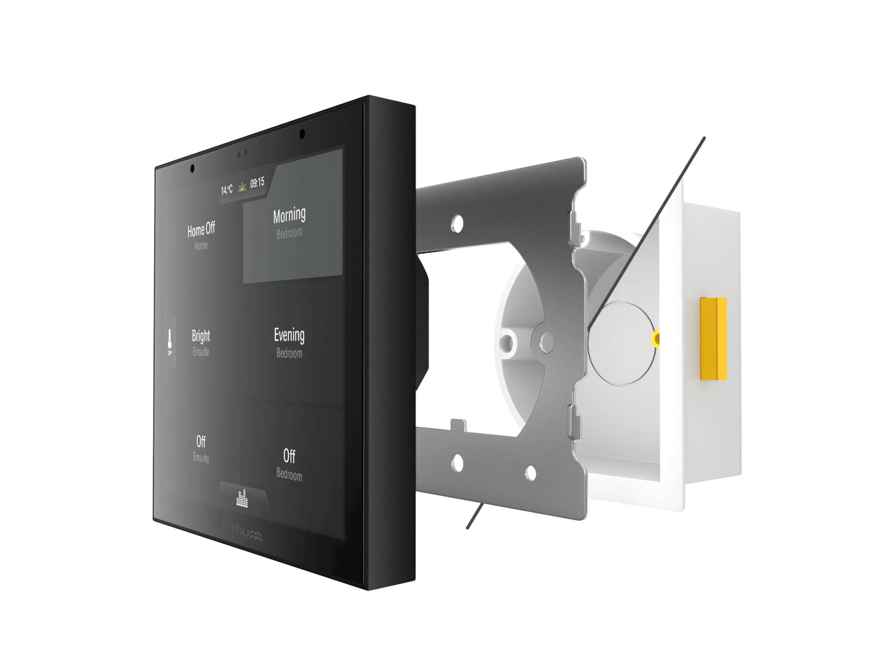 Smart home panel, Touchscreen display, Wall mount, Control module, Glass screen