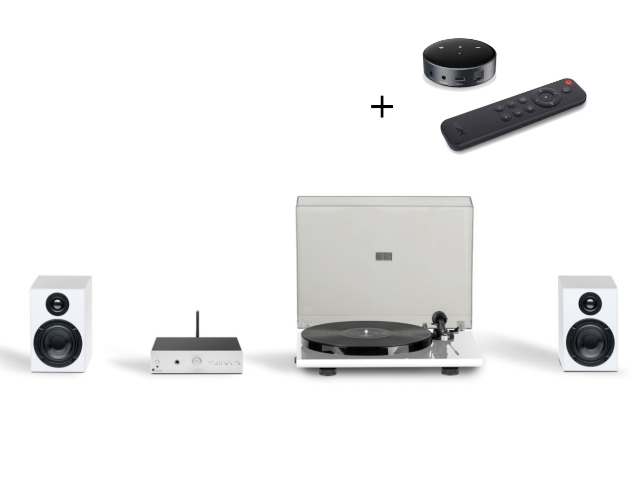 Pro-Ject Stereo Set E Phono / WiiM Mini Bundle White Elektronik, Sprecher, Fernsteuerung, Heimkino