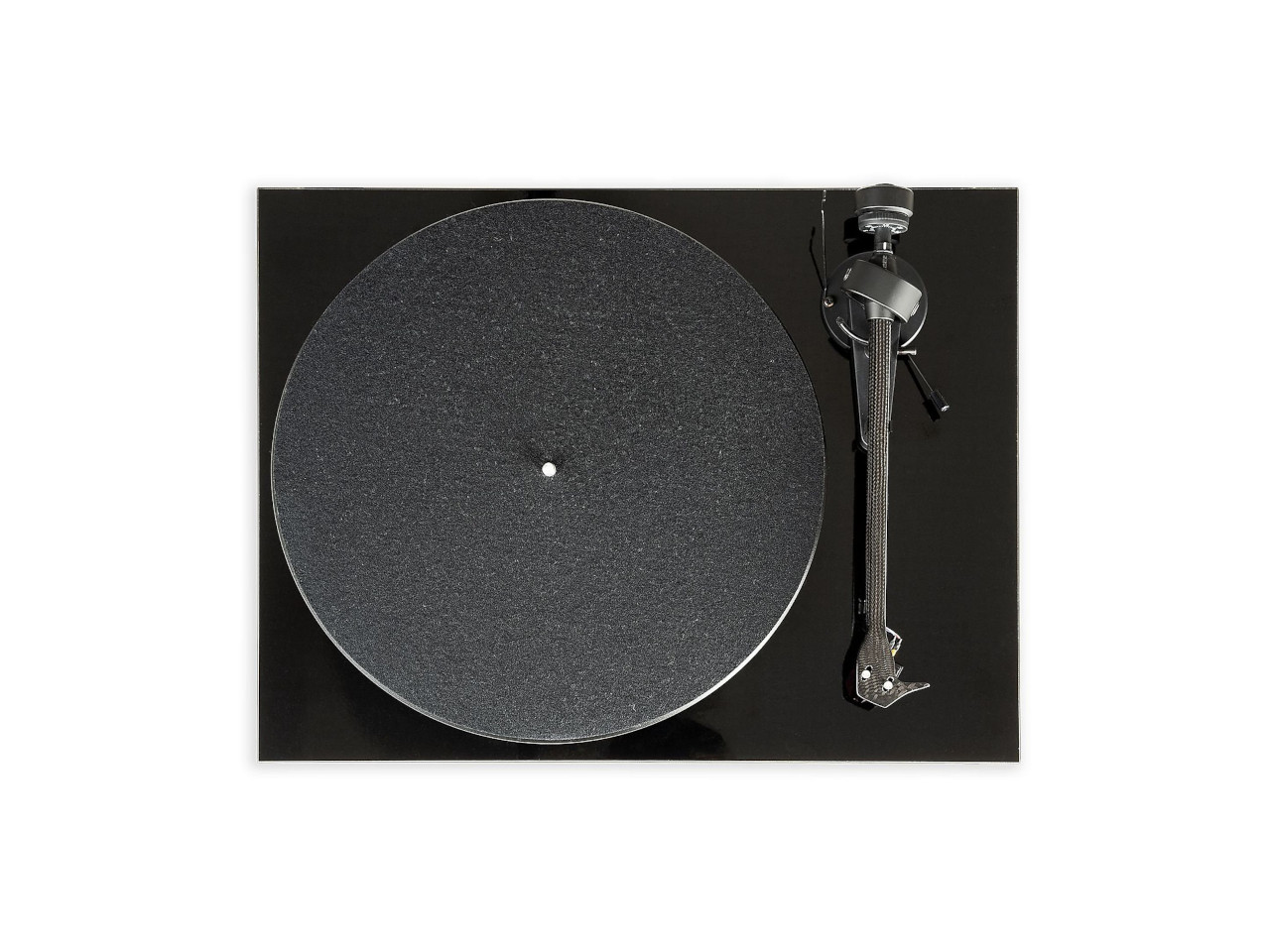Schallplattenspieler, DJ-Plattenspieler, Tonarm, Plattenteller, schwarz