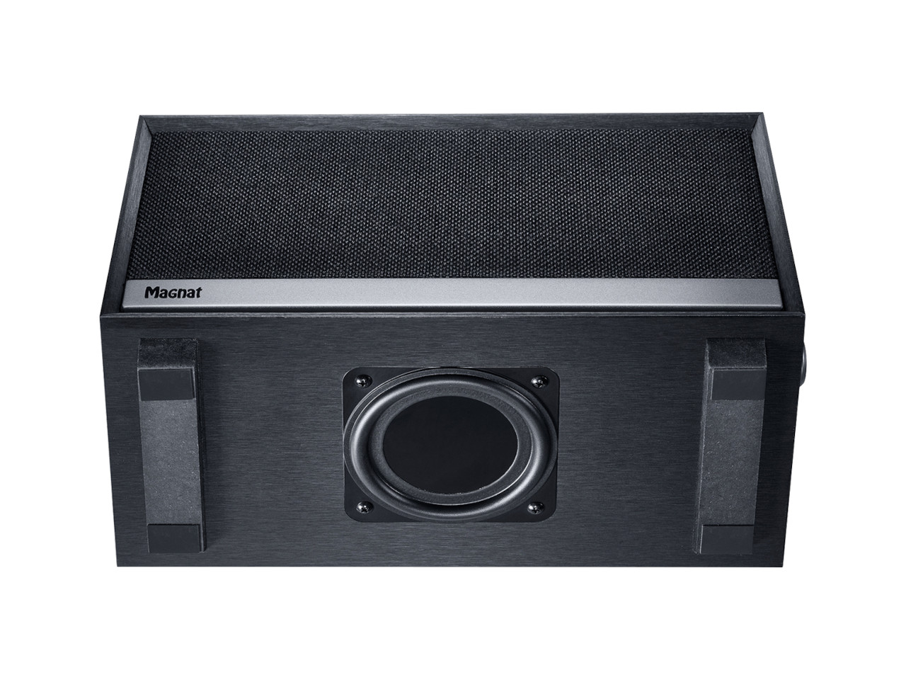 sprecher, subwoofer, schwarz, holz, magnat