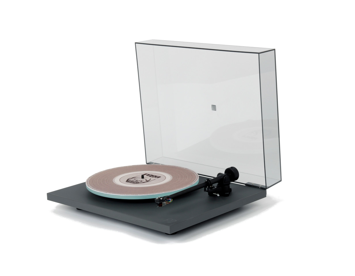 Plattenspieler, Turntable, Vinyl, Schallplatte, Transparentes Gehäuse