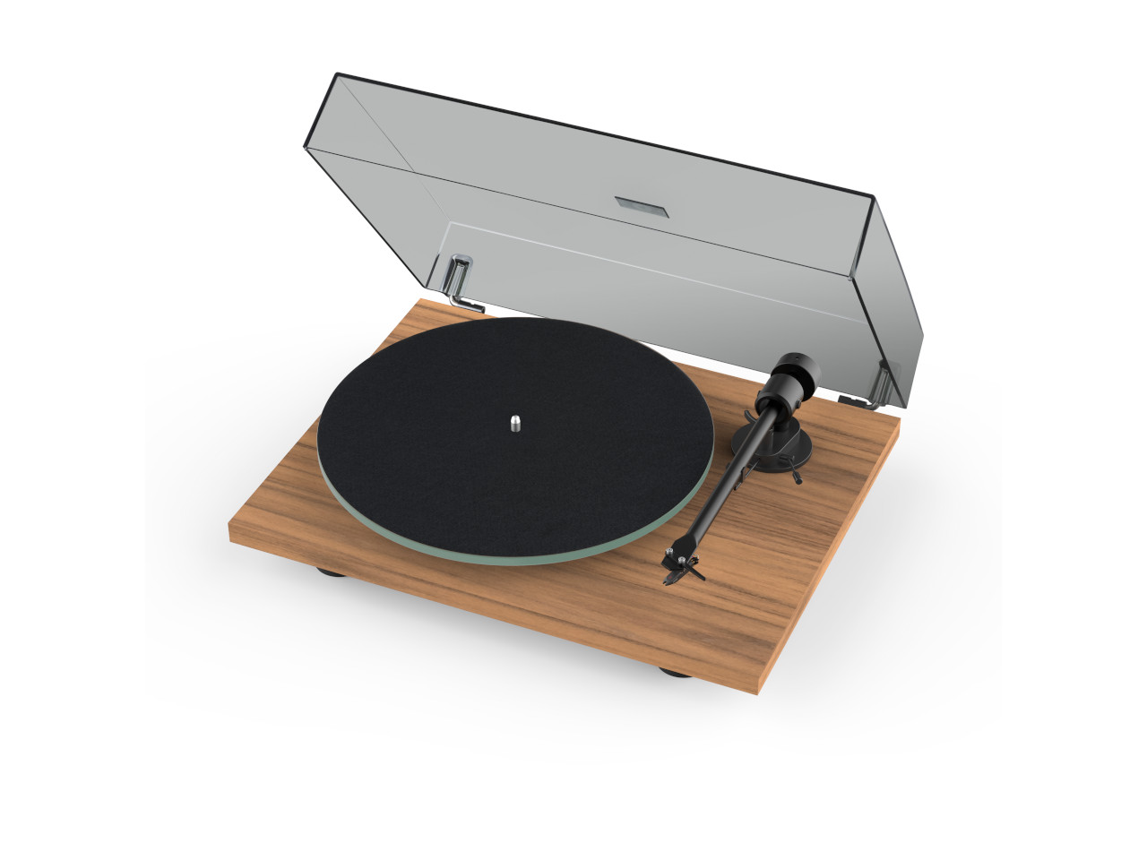 Turntable, Schallplatte, Platte, Holzoberfläche, Staubschutzhaube