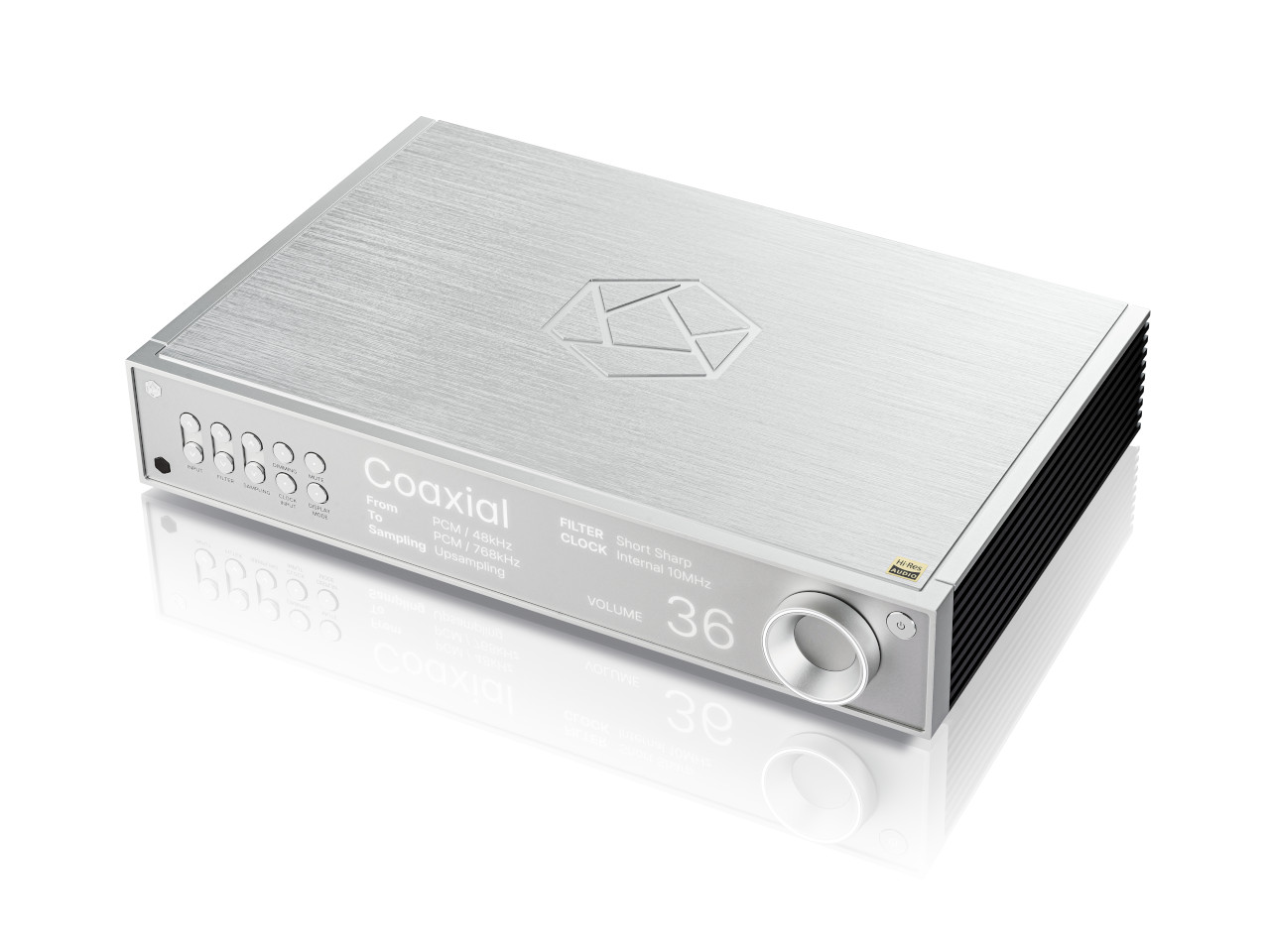 car stereo, Koaxialverstärker, Silber, Vorderes Bedienfeld, Lautstärkeregler